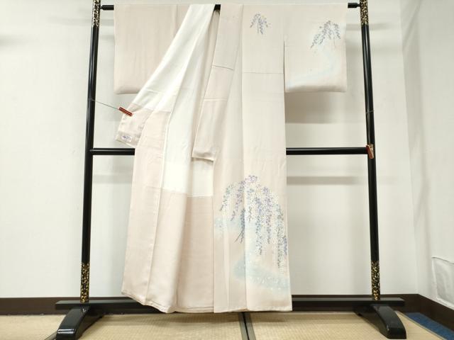 平和屋着物●訪問着　刺繍　枝垂れ花文　暈し染め　金彩　やまと誂製　正絹　逸品　CABI3010yc