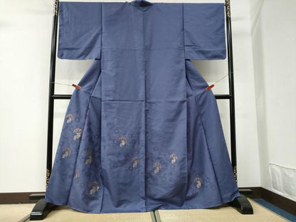 平和屋着物●訪問着　立波兎更紗花文　金糸　正絹　逸品　未使用　CABI3011yc