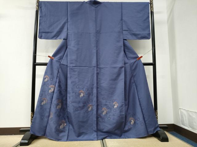 平和屋着物●訪問着　立波兎更紗花文　金糸　正絹　逸品　未使用　CABI3011yc
