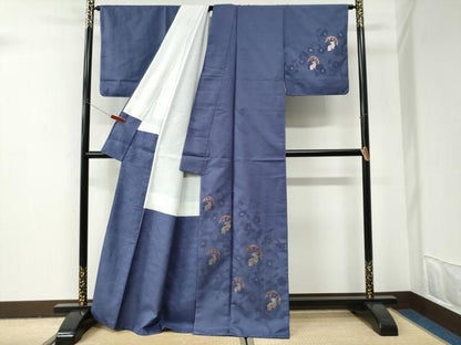 平和屋着物●訪問着　立波兎更紗花文　金糸　正絹　逸品　未使用　CABI3011yc