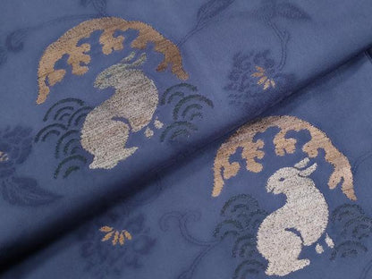 平和屋着物●訪問着　立波兎更紗花文　金糸　正絹　逸品　未使用　CABI3011yc