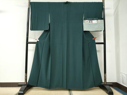 平和屋着物●本場奄美大島泥染　赤塚次男監修　色無地　百入茶色　証紙付き　正絹　逸品　CABI3014yc