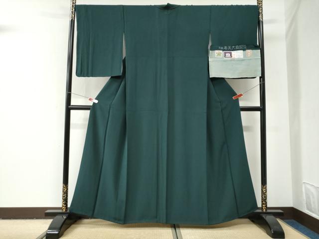 平和屋着物●本場奄美大島泥染　赤塚次男監修　色無地　百入茶色　証紙付き　正絹　逸品　CABI3014yc