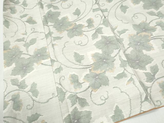 平和屋着物●本場大島紬　白大島　唐草文　正絹　逸品　CABI3019yc