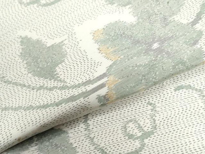 平和屋着物●本場大島紬　白大島　唐草文　正絹　逸品　CABI3019yc