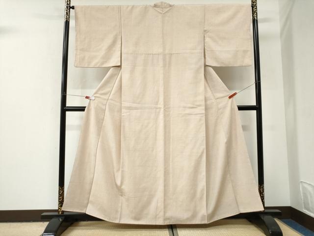 平和屋着物●本塩沢　蚊絣　正絹　逸品　CABI3020yc