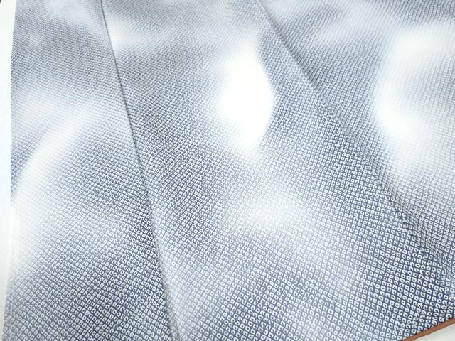 平和屋着物●上質なお召　鹿の子文様　ロング丈　正絹　逸品　未使用　CABI3023yc