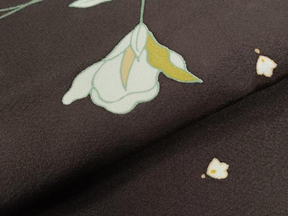 平和屋着物●上質な小紋　枝花文　正絹　逸品　CABI3033yc