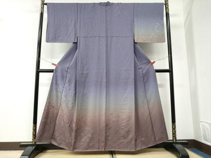 平和屋着物●訪問着　総刺繍　宝尽くし花松文　暈し染め　金糸　正絹　逸品　未使用　CABI3034yc