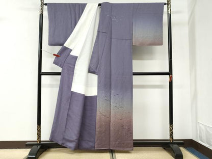 平和屋着物●訪問着　総刺繍　宝尽くし花松文　暈し染め　金糸　正絹　逸品　未使用　CABI3034yc