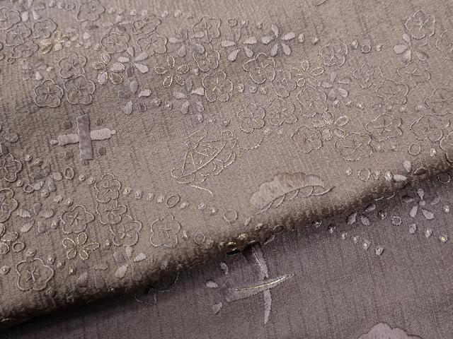 平和屋着物●訪問着　総刺繍　宝尽くし花松文　暈し染め　金糸　正絹　逸品　未使用　CABI3034yc
