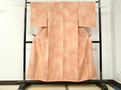 平和屋着物●上質な小紋　地紋起こし　枝葉文　暈し染め　正絹　逸品　CABI3040yc