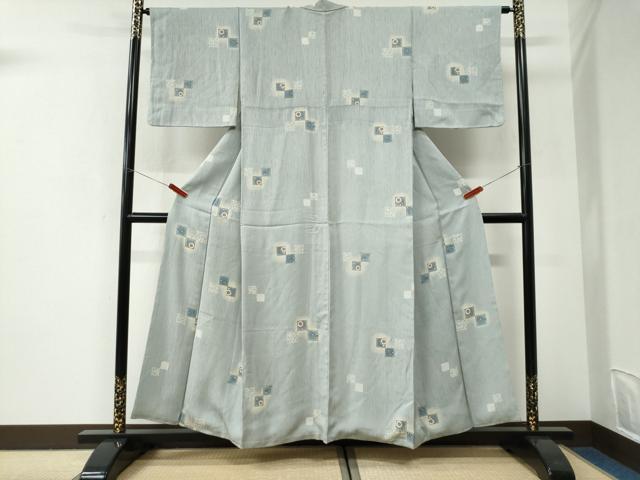 平和屋着物●上質な小紋　色紙花文　蛍暈し　正絹　逸品　CABI3041yc