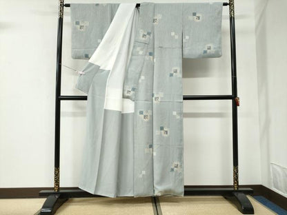 平和屋着物●上質な小紋　色紙花文　蛍暈し　正絹　逸品　CABI3041yc
