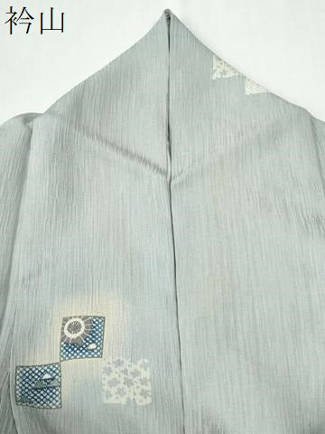 平和屋着物●上質な小紋　色紙花文　蛍暈し　正絹　逸品　CABI3041yc