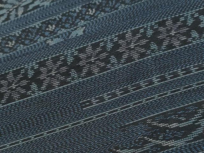 平和屋着物●本場大島紬　短冊草花文　正絹　逸品　未使用　CABI3042yc
