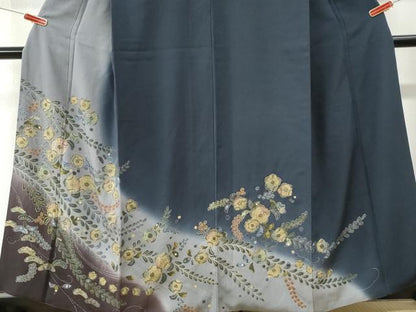 平和屋着物●訪問着　辻が花　暈し染め　金彩　正絹　逸品　CABI3045yc