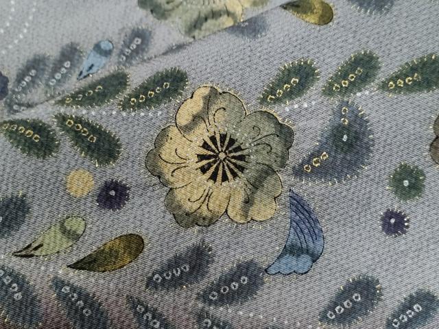 平和屋着物●訪問着　辻が花　暈し染め　金彩　正絹　逸品　CABI3045yc