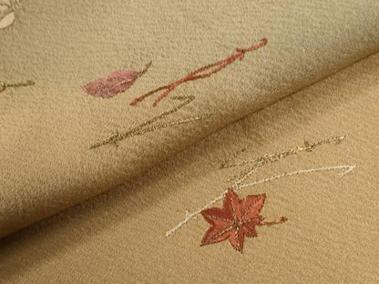 平和屋着物●訪問着　総刺繍　吹き寄せ花文　暈し染め　正絹　逸品　CABI3046yc