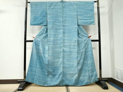 平和屋着物●訪問着　花織　紬地　霞文　正絹　逸品　CABI3050yc