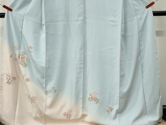 平和屋着物●中国三大刺繍　総相良刺繍　訪問着　舞花文　暈し染め　金糸　正絹　逸品　CABI3051yc