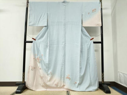 平和屋着物●中国三大刺繍　総相良刺繍　訪問着　舞花文　暈し染め　金糸　正絹　逸品　CABI3051yc