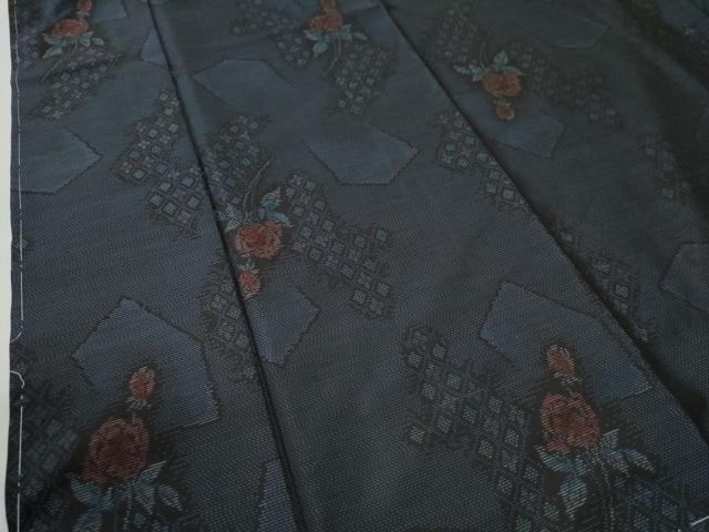 平和屋着物●本場大島紬　吉祥草花文　正絹　逸品　未使用　CABI3054yc