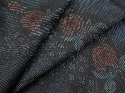 平和屋着物●本場大島紬　吉祥草花文　正絹　逸品　未使用　CABI3054yc