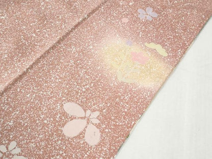 平和屋着物●訪問着　雪輪吉祥草花文　暈し染め　金彩　正絹　逸品　CABI3057yc