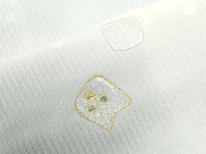 平和屋着物●訪問着　破れ色紙草花文　暈し染め　金銀彩　ロング丈　正絹　逸品　未使用　CABI3058yc