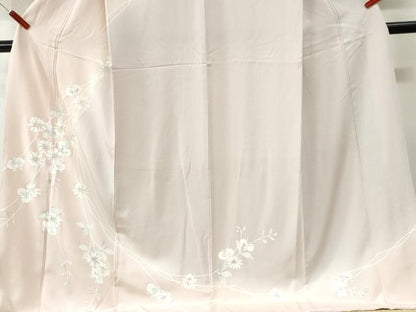 平和屋着物●訪問着　枝花文　暈し染め　ロング丈　正絹　逸品　CABI3059yc