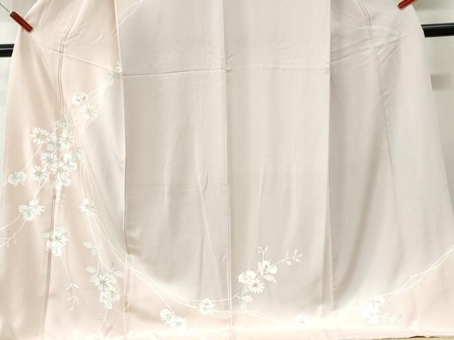 平和屋着物●訪問着　枝花文　暈し染め　ロング丈　正絹　逸品　CABI3059yc