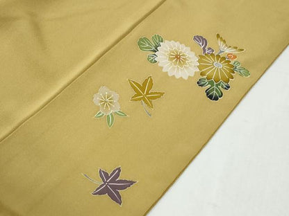 平和屋着物●訪問着　型染め　草花丸文　健勝苑扱い　ロング丈　正絹　逸品　CABI3060yc