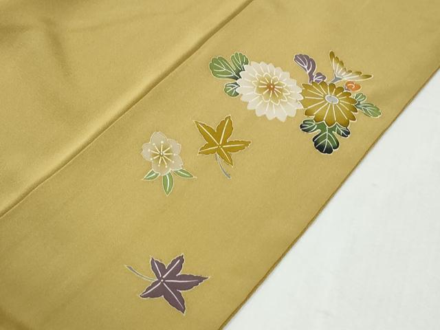 平和屋着物●訪問着　型染め　草花丸文　健勝苑扱い　ロング丈　正絹　逸品　CABI3060yc