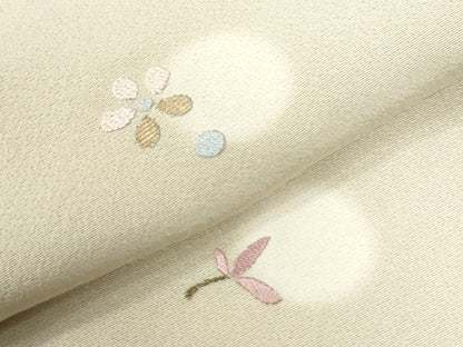 平和屋着物●訪問着　総刺繍　竹屋町刺繍　束ね熨斗舞花文　蛍暈し　正絹　逸品　CABI3061yc