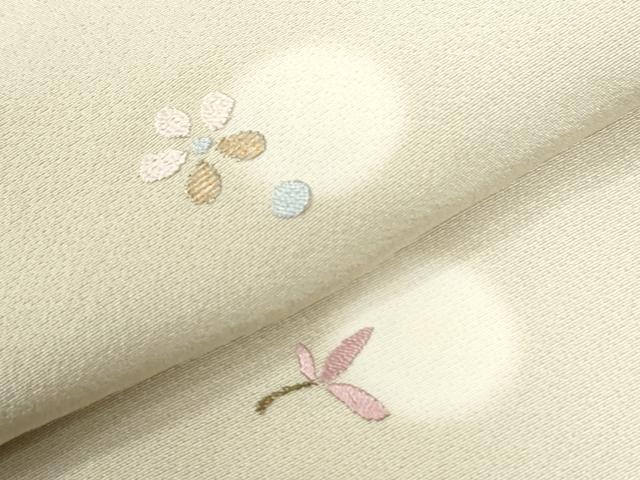 平和屋着物●訪問着　総刺繍　竹屋町刺繍　束ね熨斗舞花文　蛍暈し　正絹　逸品　CABI3061yc