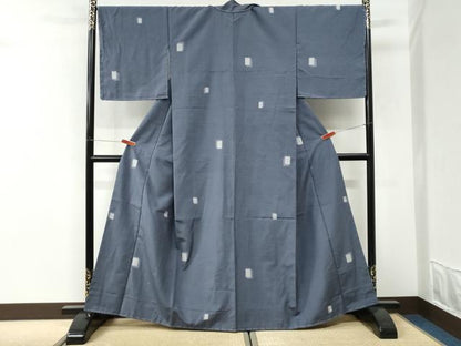 平和屋着物●上質な紬　色紙重ね文　正絹　逸品　未使用　CABI3064yc