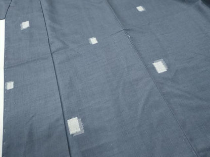 平和屋着物●上質な紬　色紙重ね文　正絹　逸品　未使用　CABI3064yc