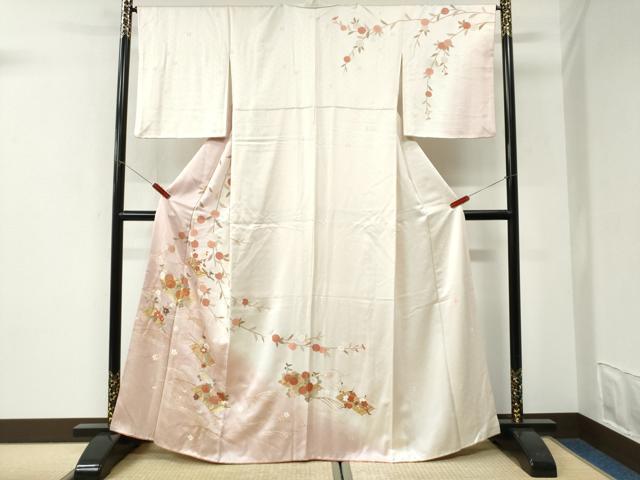 平和屋着物●十日町老舗ブランド　吉澤友禅　吾妻徳穂　訪問着　駒刺繍　花筏文　暈し染め　金彩　鈴乃屋扱い　正絹　逸品　CABI3065yc