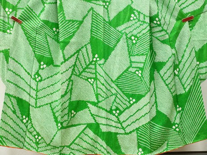 平和屋着物●豪華振袖　総絞り　松葉文　正絹　逸品　CABI3068yc