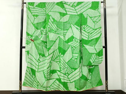 平和屋着物●豪華振袖　総絞り　松葉文　正絹　逸品　CABI3068yc