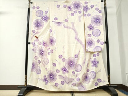 平和屋着物●豪華振袖　総絞り　枝梅文　正絹　逸品　CABI3069yc