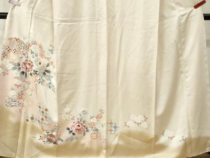 平和屋着物●中国三大刺繍　相良刺繍　訪問着　牡丹吉祥花文　正絹　逸品　CABI3081yc