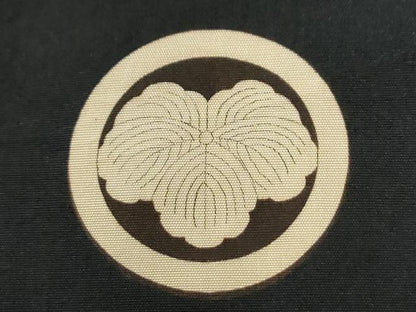 平和屋着物●男性　黒紋付　正絹　逸品　CABI3083yc