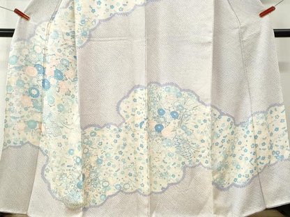 平和屋着物●訪問着　絞り　吉祥花文　正絹　逸品　CABI3089yc