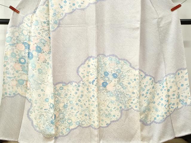 平和屋着物●訪問着　絞り　吉祥花文　正絹　逸品　CABI3089yc