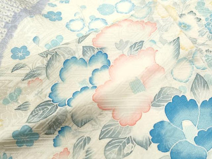 平和屋着物●訪問着　絞り　吉祥花文　正絹　逸品　CABI3089yc