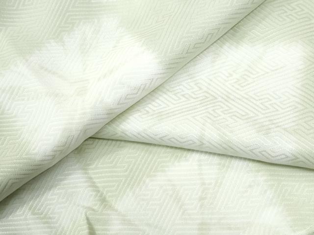 平和屋着物●長襦袢　無双仕立て　紗綾形変わり市松地紋　京都きもの友禅扱い　半衿刺繍　正絹　逸品　未使用　CABI3094yc