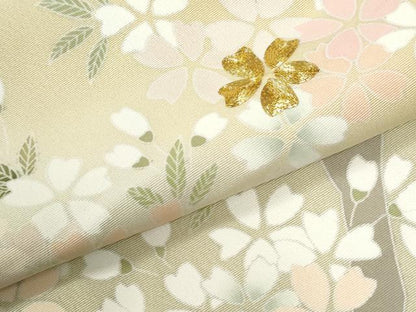 平和屋着物●訪問着　作家物　駒刺繍　枝桜文　暈し染め　さが美扱い　正絹　逸品　CABI3095yc