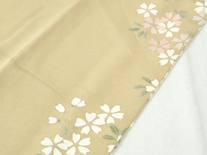 平和屋着物●訪問着　作家物　駒刺繍　枝桜文　暈し染め　さが美扱い　正絹　逸品　CABI3095yc